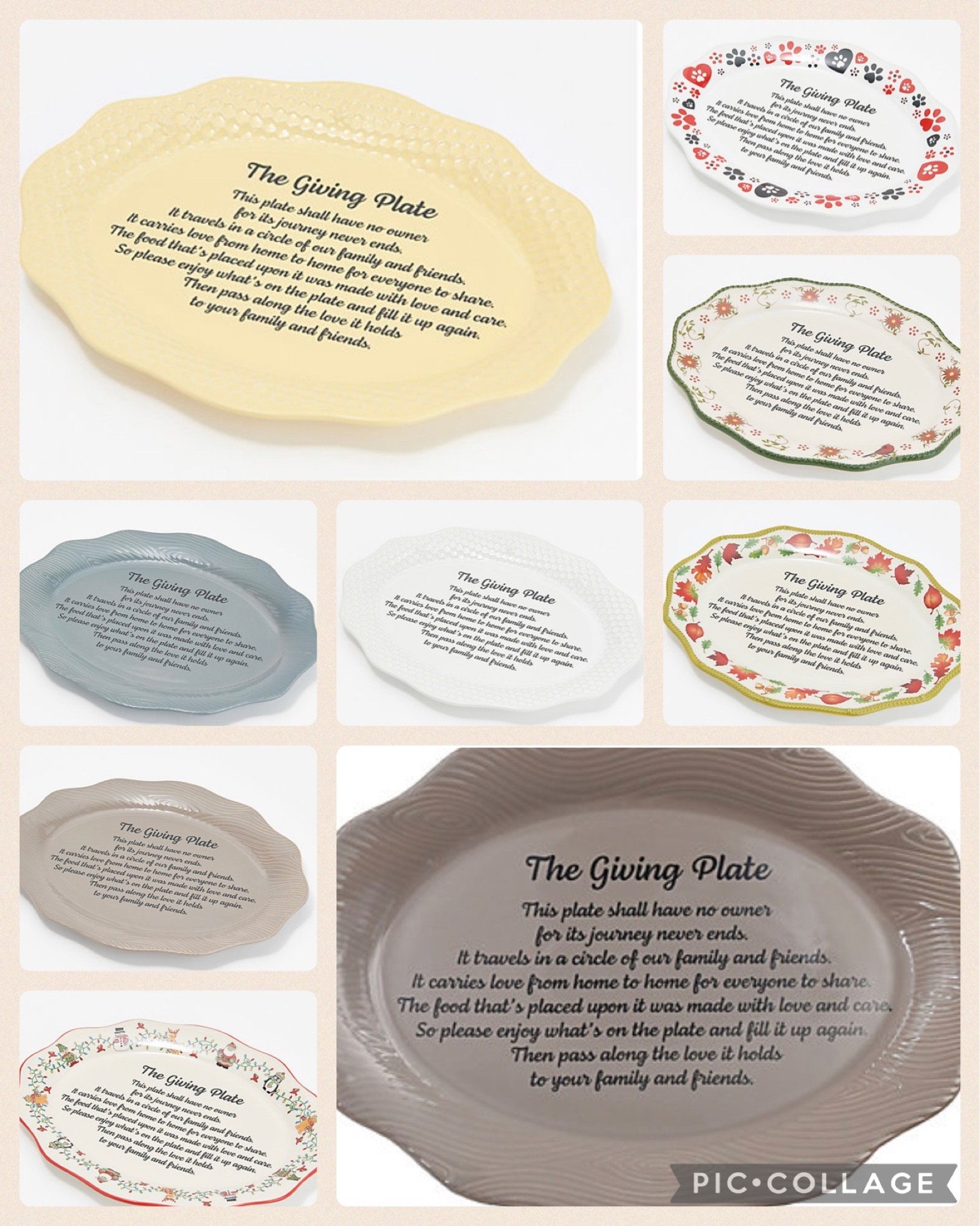 The giving plate - a special hostess gift,  holiday gift, for someone going through a difficult time or any occasion gift. ❤️

“This plate will have no owner for its journey never ends. It travels in a circle of our family and friends. It carries love from home to home for everyone to share. The food that was placed upon it was made with love and care. So please enjoy what’s on the plate and fill it up again. Then pass along the love it holds to your family and friends.” 

#LTKHoliday #LTKsalealert #LTKhome
