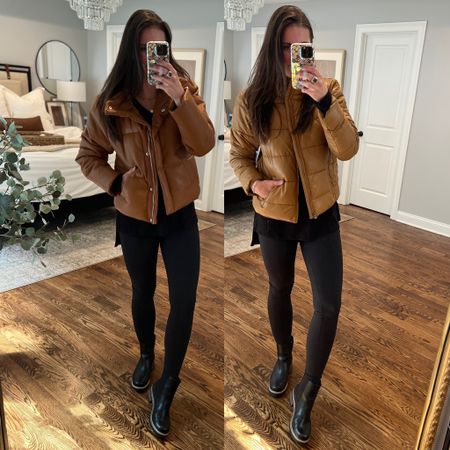 Comparing the @walmart puffer jacket for under $35 vs. @abercrombie vegan leather mini puffer for $180.

The Walmart puffer comes in 25 colors and is a classic winter jacket. It has a shiny finish and cropped length that makes it timeless and trendy. 

The Abercrombie mini puffer comes in brown, black & cream. This classic mini puffer has flattering wide quilted details, zip & snap front, cozy fleece lined pockets and a tall collar.

If you like the Abercrombie one wait until it goes on sale tomorrow 😉!! 



#LTKsalealert #LTKstyletip #LTKSeasonal