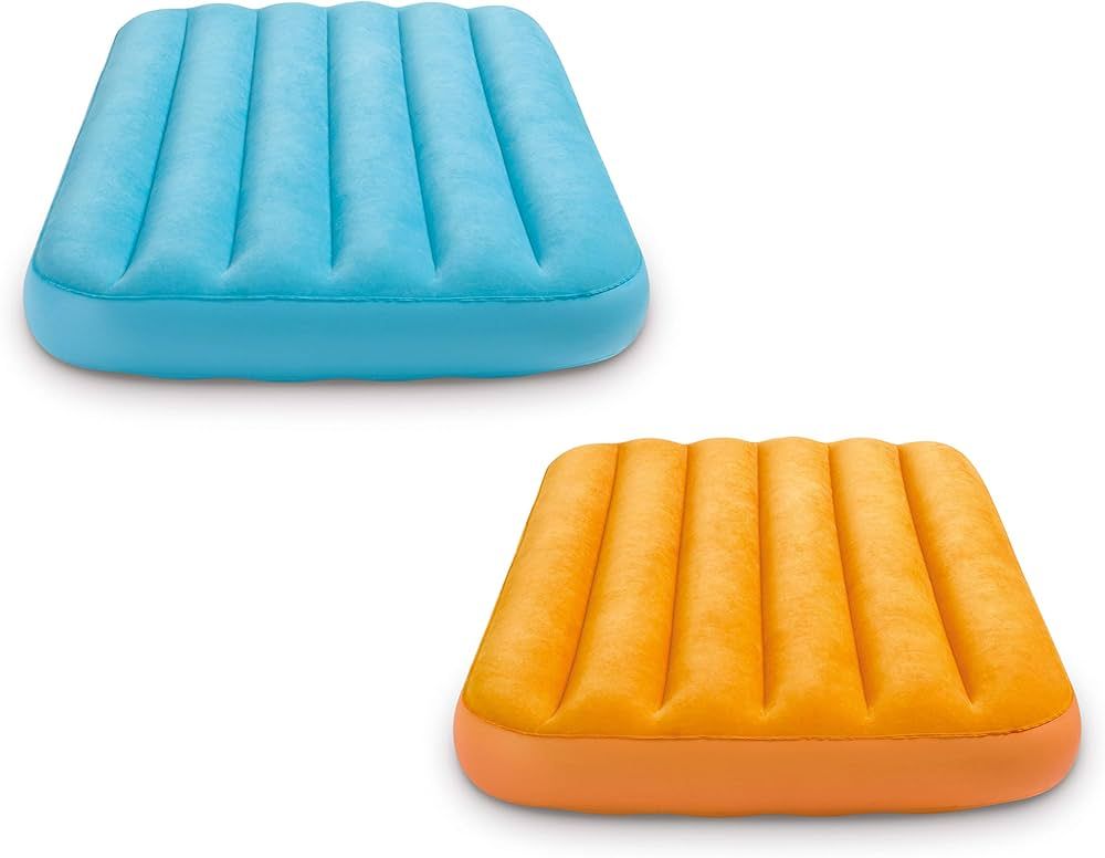 Intex Cozy Kidz Inflatable Airbed, Color May Vary, 1 Bed,Blue/Orange,34 1/2" x 62" x 7" | Amazon (US)