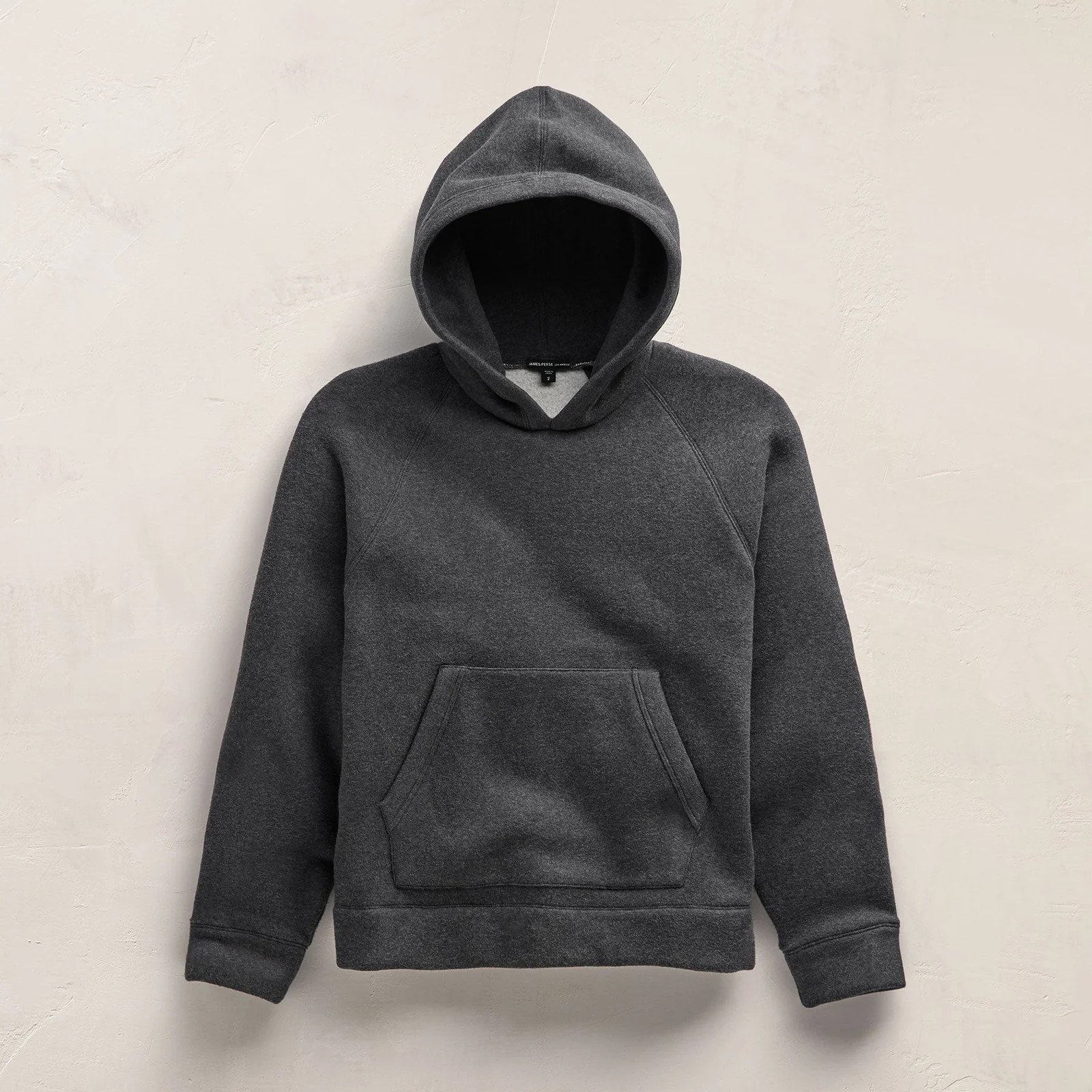 Cozy Hooded Sweatshirt - Heather Charcoal | James Perse Los Angeles | James Perse (US)
