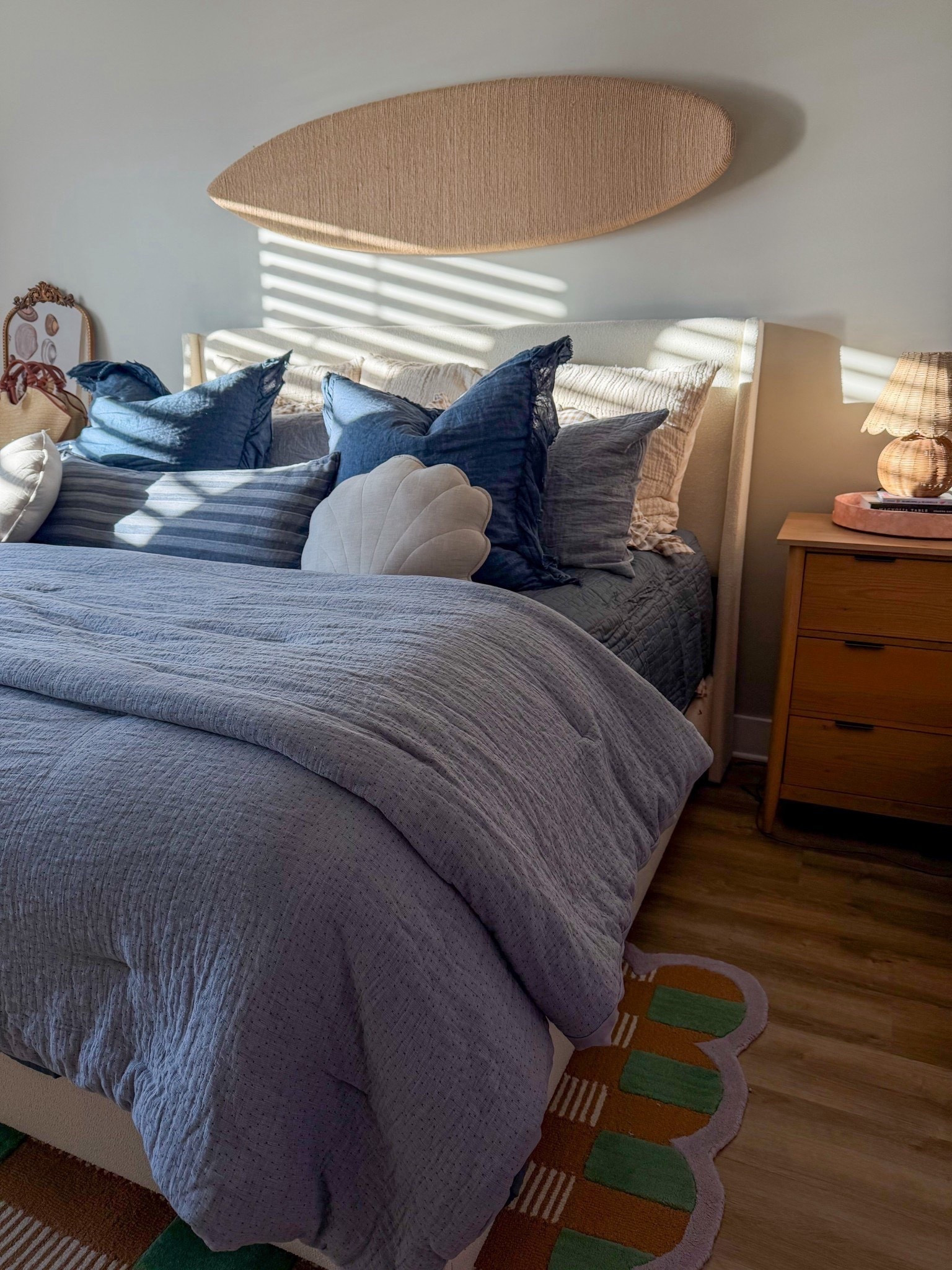 coastal bedroom, bedroom decor, bedroom bed set, surfboard decor, throw pillows, night stands, bedroom decor inspo

#LTKHome