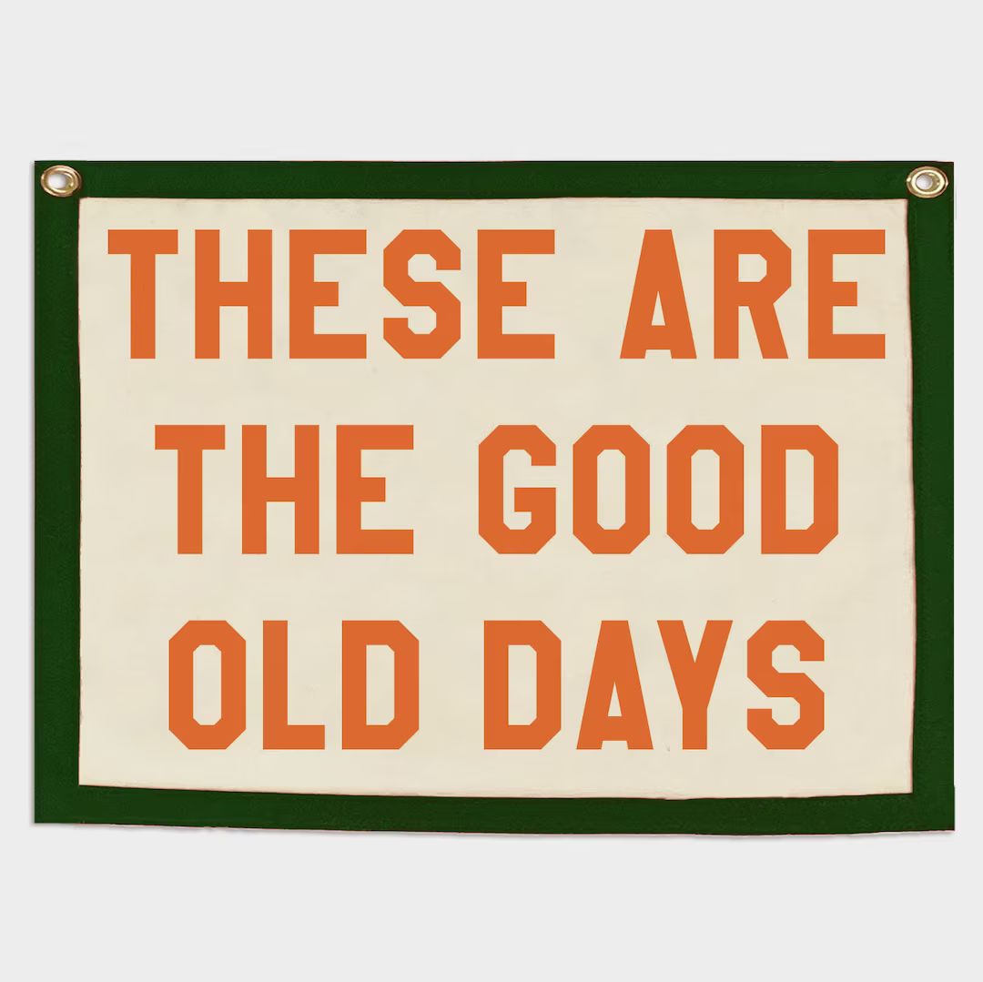 These Are the Good Old Days Banner Felt Pennant Flag Banner - Etsy | Etsy (US)