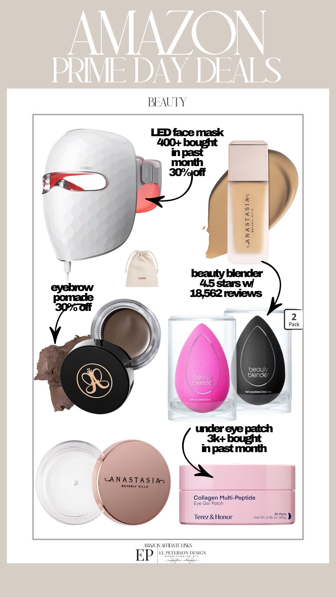 Amazon Prime Day
Last Day 
LED face mask
Eyeliner pomade 
Beauty blender 
Foundation

#LTKSaleAlert