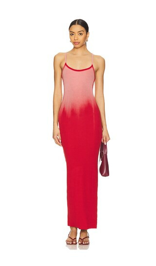COTTON CITIZEN Verona Spaghetti Maxi Dress in Red. - size S | Revolve Clothing (Global)