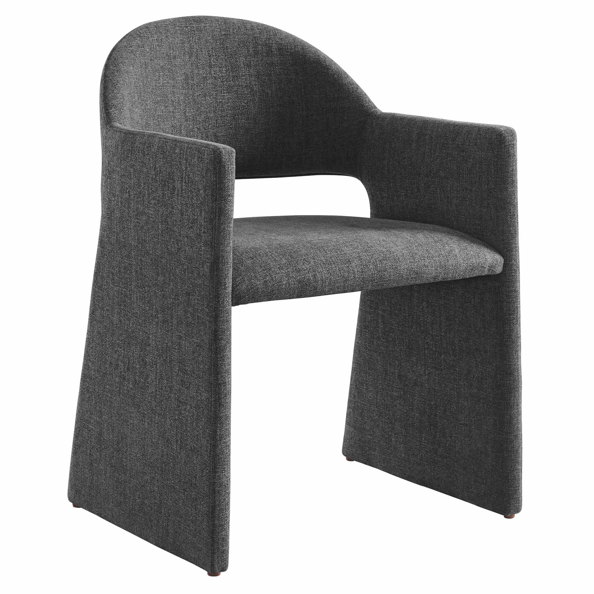 Modway Talia Upholstered Fabric Dining Armchair in Charcoal one_size in Gray | EEI-7082-CHA | Lowe's