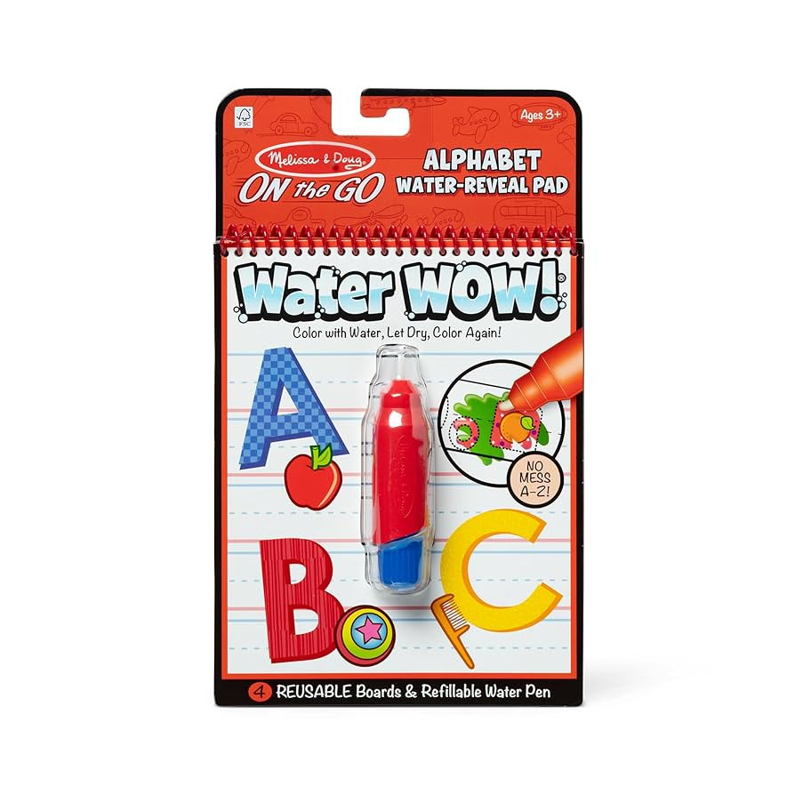 Melissa & Doug On the Go Water Wow! Reusable Water-Reveal Activity Pad - Alphabet - FSC Certified | Amazon (US)