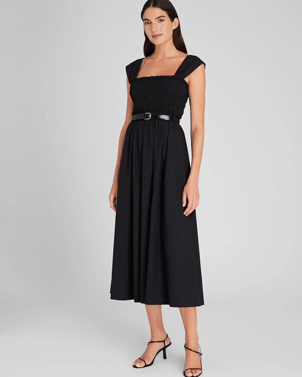 Cotton Smocked Bodice Maxi Dress | Club Monaco (Global)