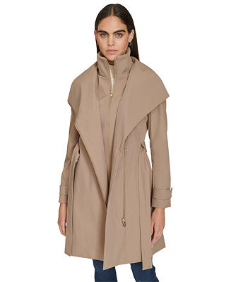 Calvin Klein Women's Belted Wrap Coat - Macy's | Macy's