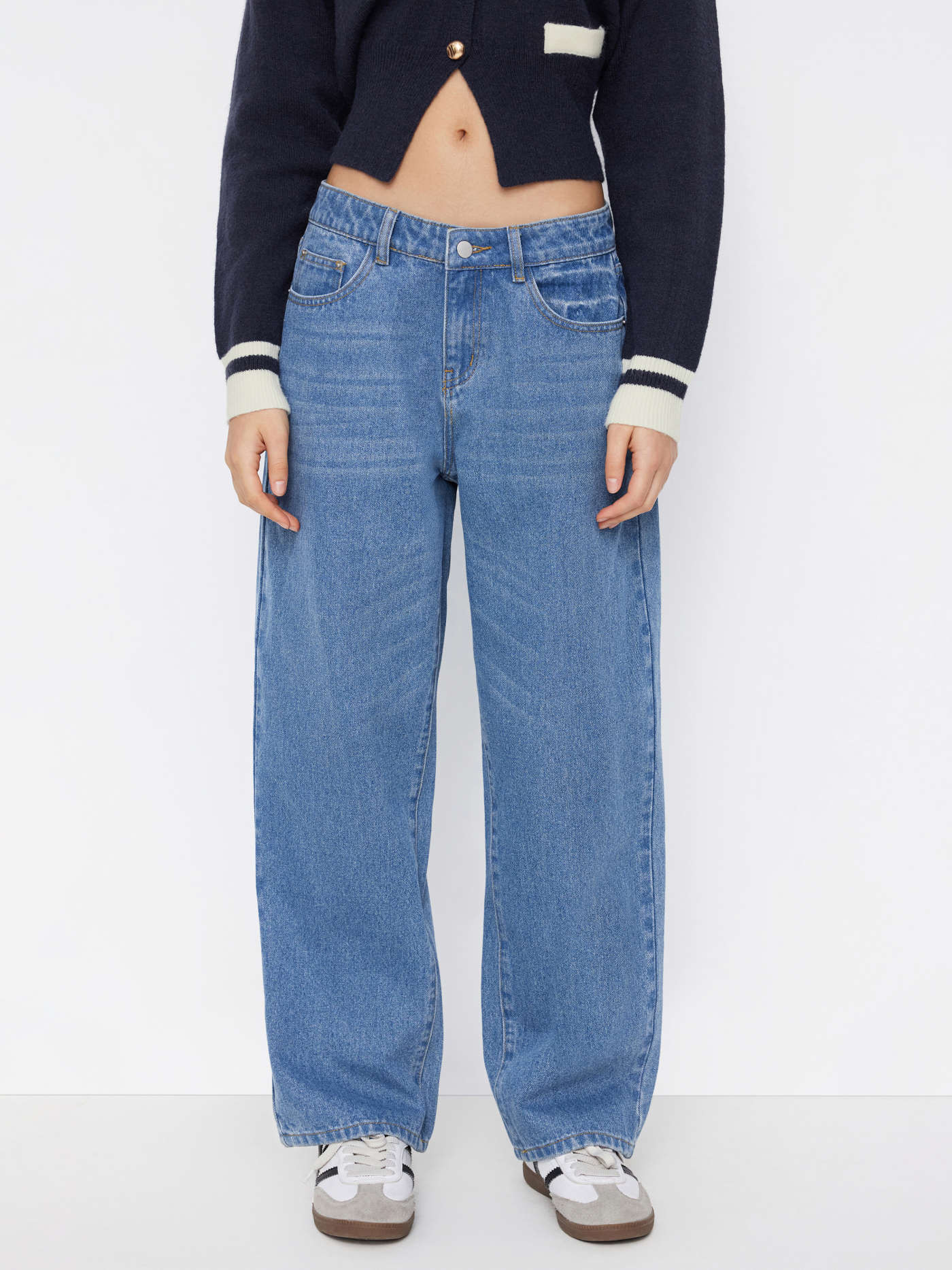 Denim Cider Denim Cotton-Blend Barrel-leg Jeans For Décontracté quotidien | Cider