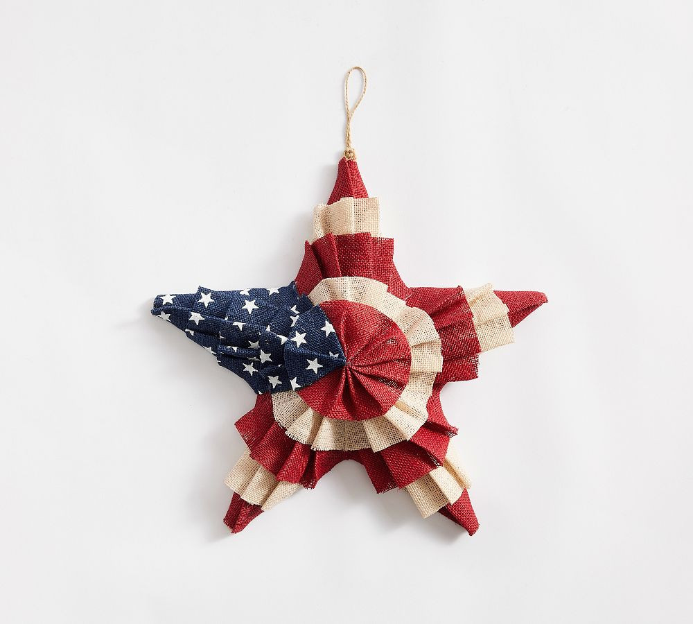 Liberty Outdoor Burlap Star | Pottery Barn (US)