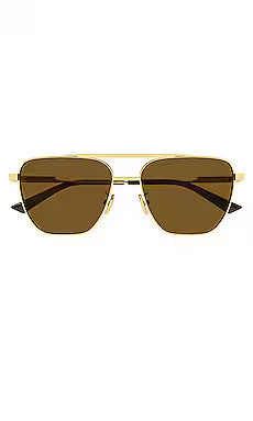 Bottega Veneta Light Ribbon Metal Aviator in Shiny Gold from Revolve.com | Revolve Clothing (Global)