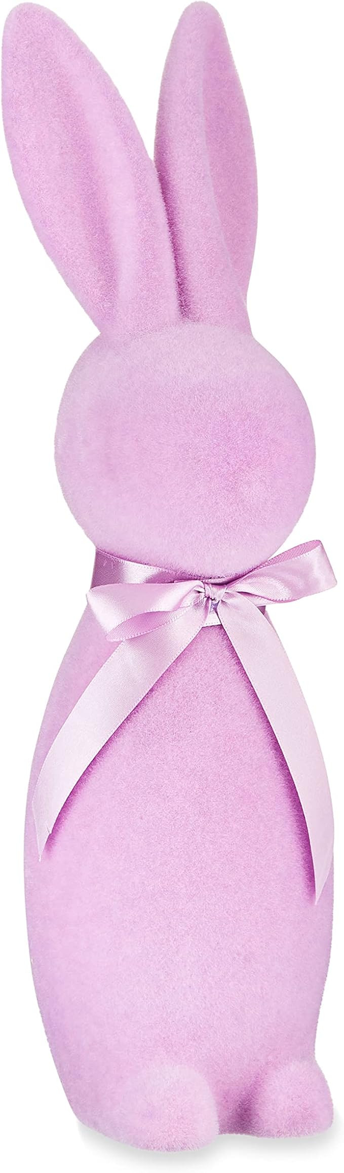 Grainarain 16 in. Mint Flocked Bunny Easter Decoration,Purple | Amazon (US)