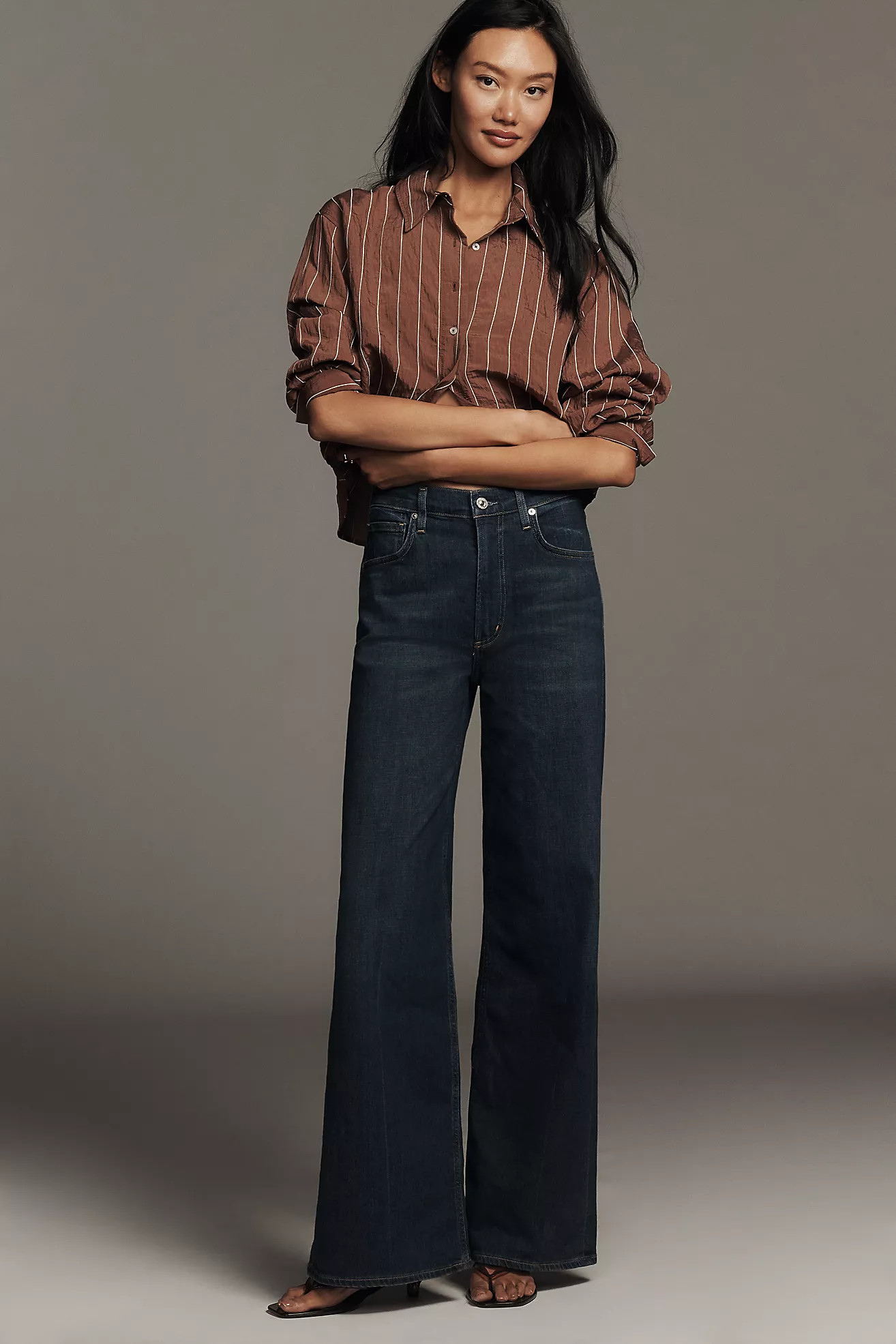 Citizens of Humanity Lyra Long High-Rise Wide-Leg Jeans | Anthropologie (US)