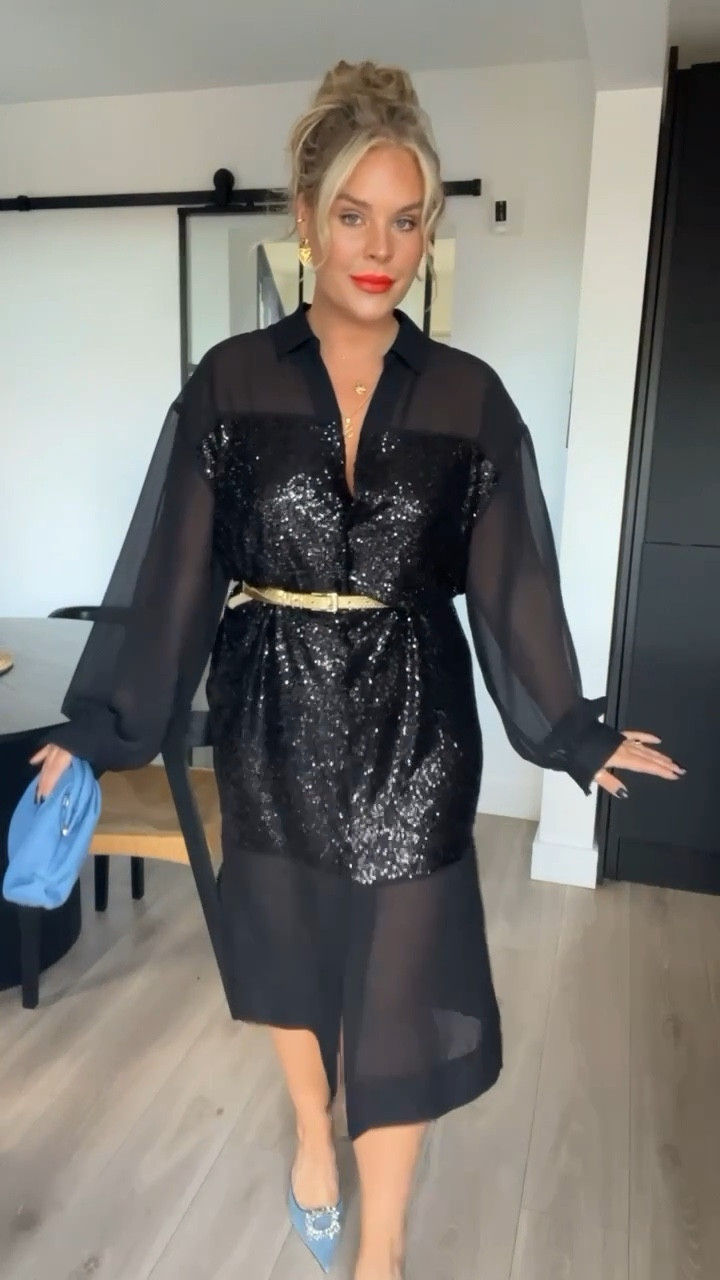 Party season dresses, sparkle season, sparkly dress, sequin dress, never fully dressed, black dress, little black dress, New Year’s Eve dress, nye dress, new years outfit, denim shoes, denim bag, red lip,

#LTKmidsize #LTKstyletip #LTKparties