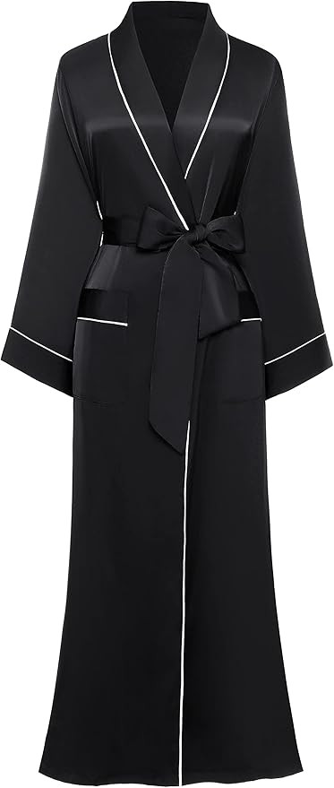 PRODESIGN Long Kimono Robe Couple Robe 1Pcs for Men and Women Lightweight Satin Sleepwear | Amazon (US)