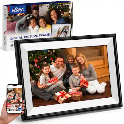 Frameo 10.1" Wifi ELIME Digital Picture Frame - Auto Rotate - 32GB Storage, Micro SD Slot - Black | Best Buy U.S.