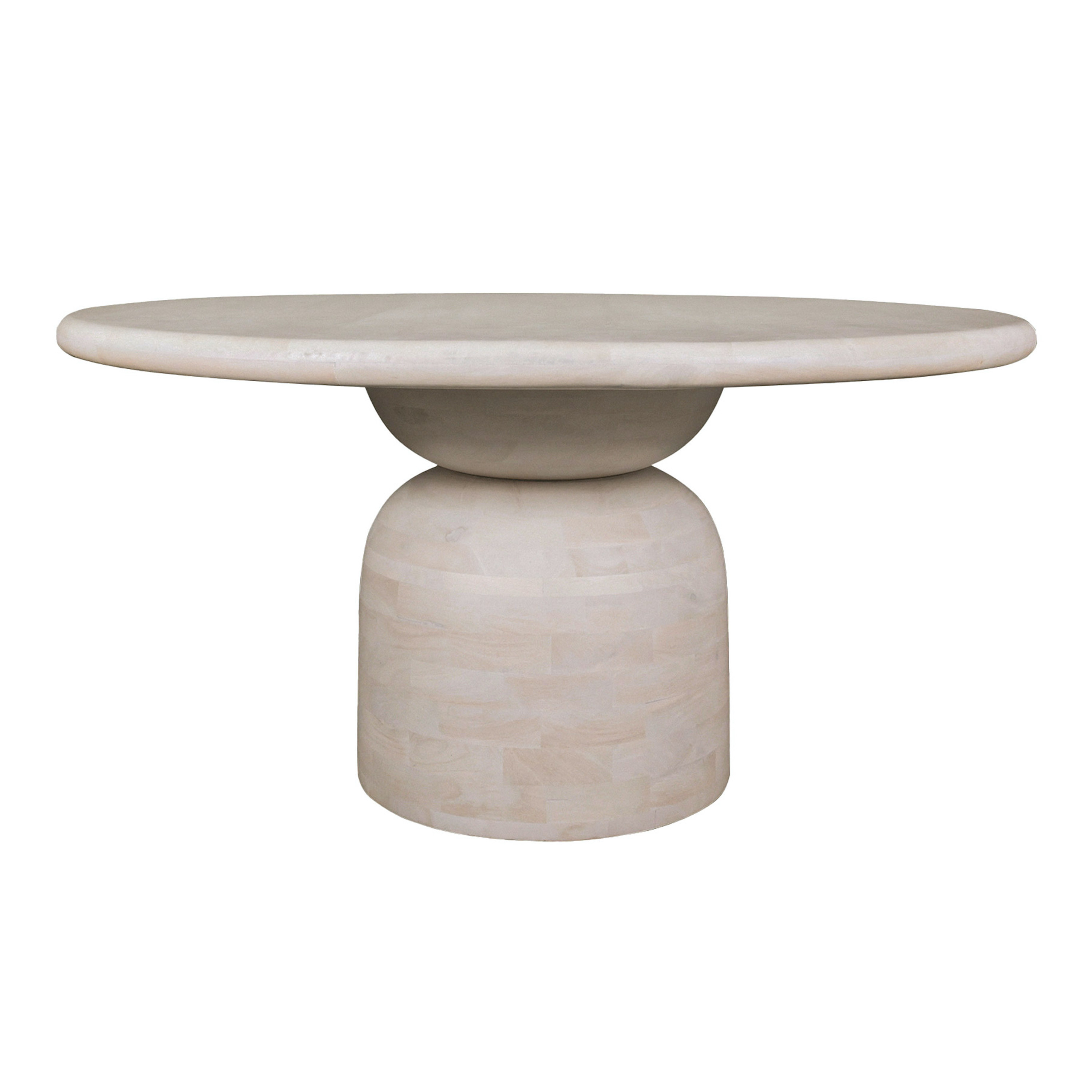 Minden Round Whitewash Wood Pedestal Dining Table | World Market