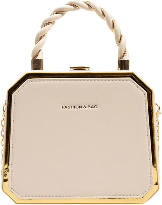 PU Leather Small Square Box Clutch Top Handle Crossbody Shoulder Purse Party Evening Bag for Wome... | Amazon (US)