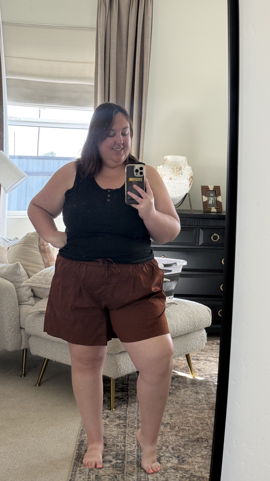 The kind of outfit that makes getting dressed as a busy mom feel EASY 🤎
This @Walmart look is lightweight, comfortable, bumping me out of my “leggings every day” era, and still affordable enough that I don’t feel guilty throwing it in the cart 🙌🏼

The rust shorts are such a good neutral for summer + fall transition and the tank is one of those basics you’ll wear on repeat. Casual, comfy, and still cute enough for errands, ball games, coffee runs, or chasing toddlers all day 😂

#LTKPlusSize #LTKootd