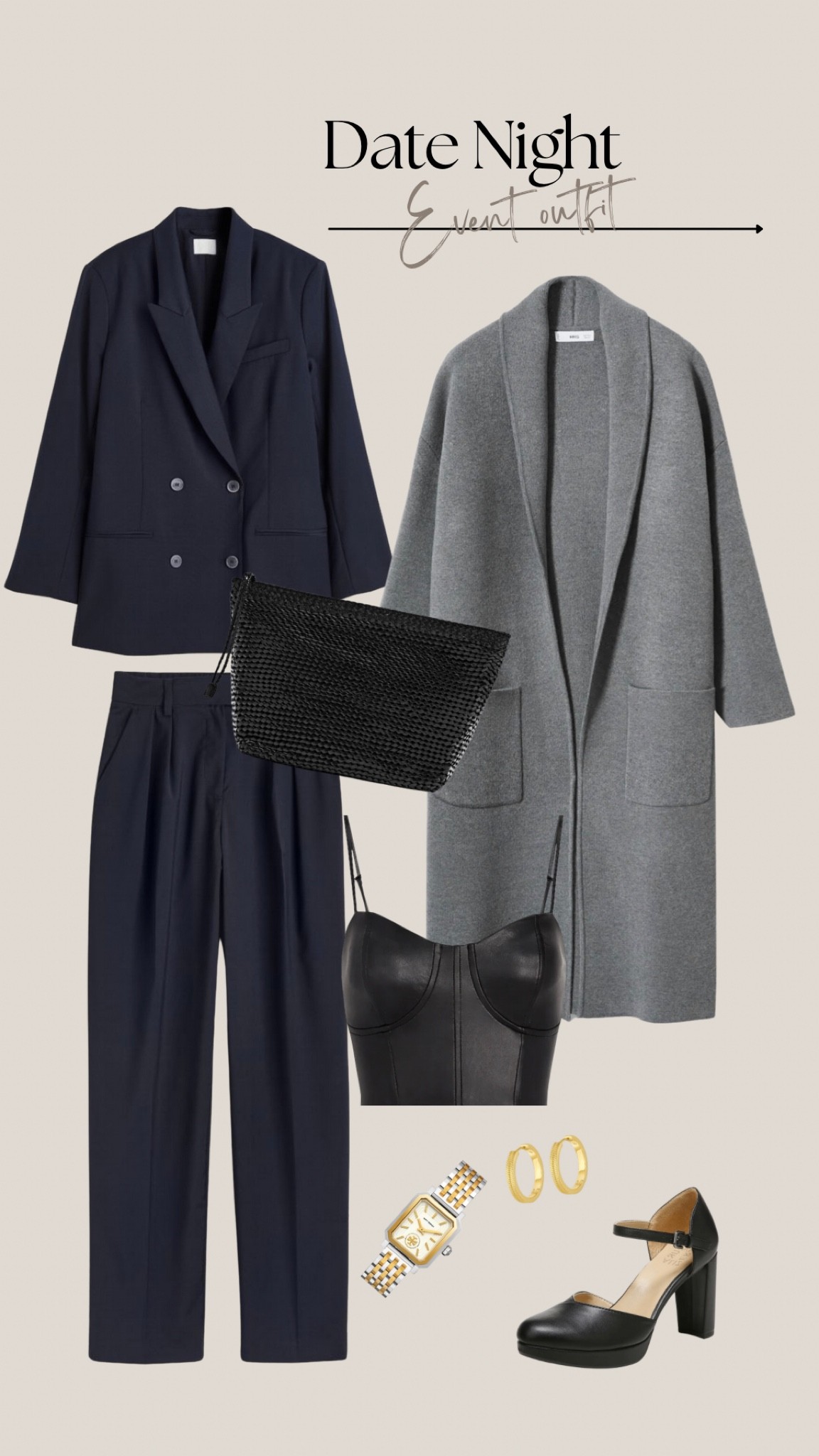 Date night outfit

Navy outfit, navy color outfit, navy style, suit style, event style, navy and gray style, Mango

#LTKunder100 #LTKstyletip