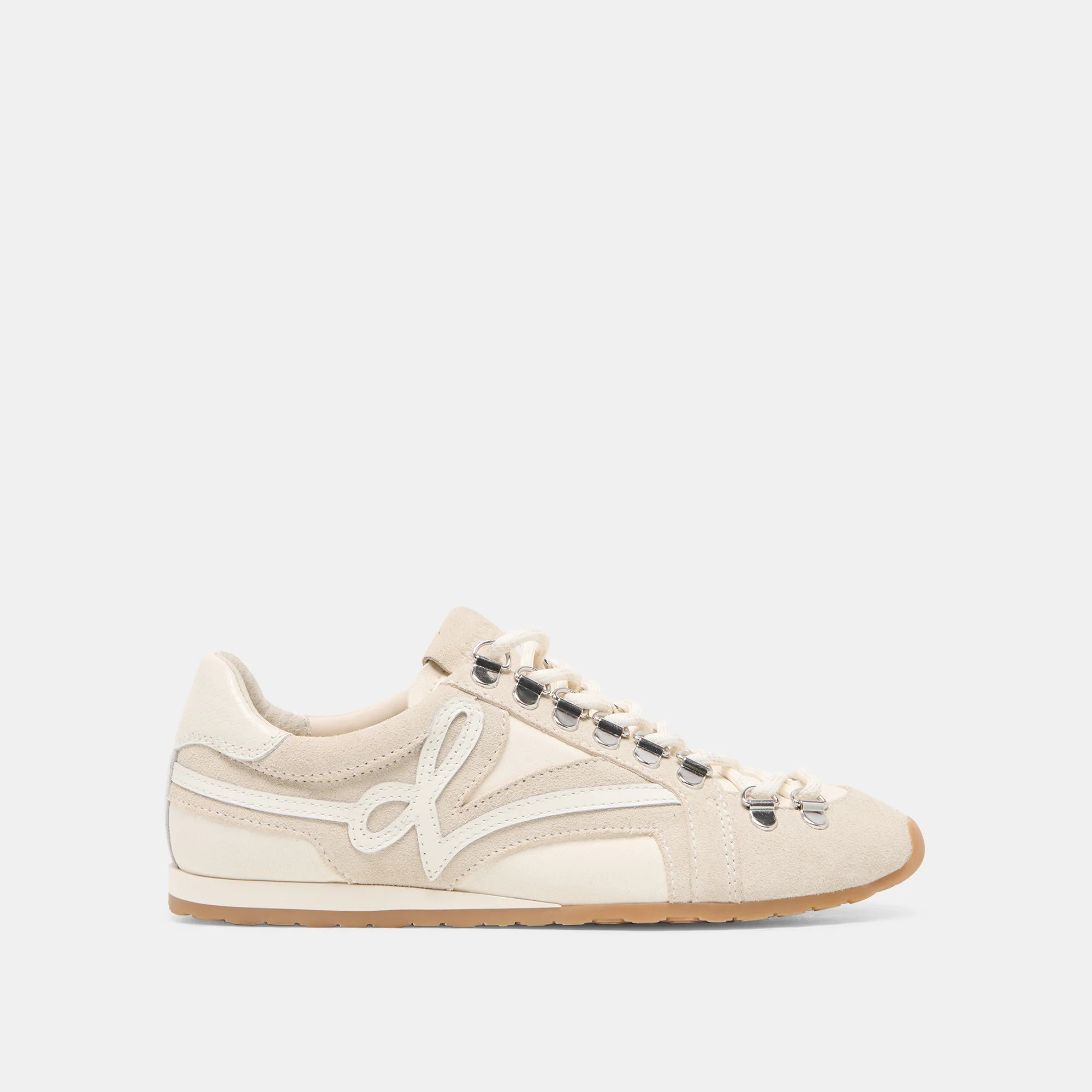 DEACON Ivory Suede Lace-Up Sneakers | Dolce Vita | DolceVita.com