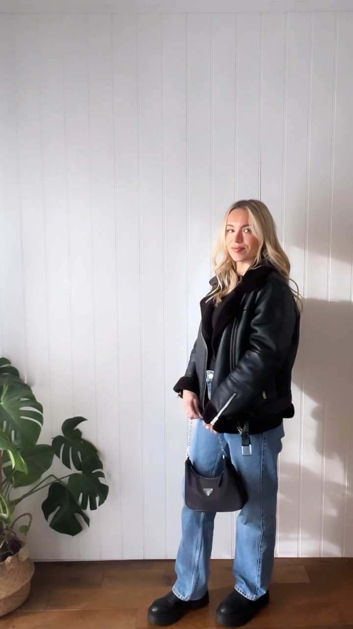 simple outfit idea 🖤

aviator leather jacket, polyamide bodysuit, weekday jeans, black ankle boots 

#LTKstyletip #LTKshoecrush #LTKfindsunder100