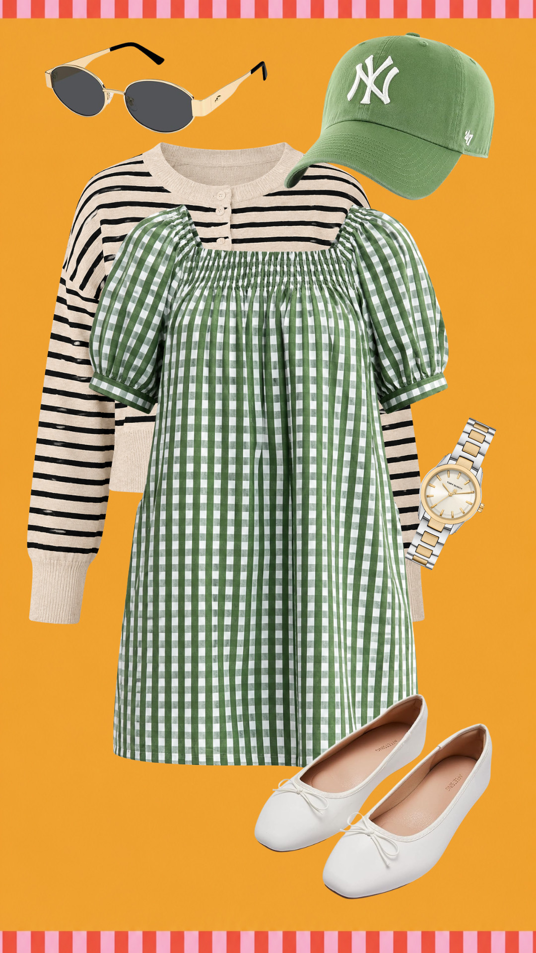 Don’t be afraid to mix patterns! The gingham dress and striped cardigan work so well together for a fun, layered fall look. 

 #LTKgrwm #LTKootd #LTKmomlife
