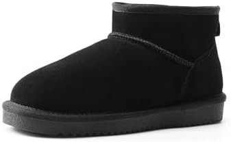 DREAM PAIRS Genuine Suede Ankle Winter Mini Boots for Women Slip On Faux Fur Lining Water Resista... | Amazon (US)