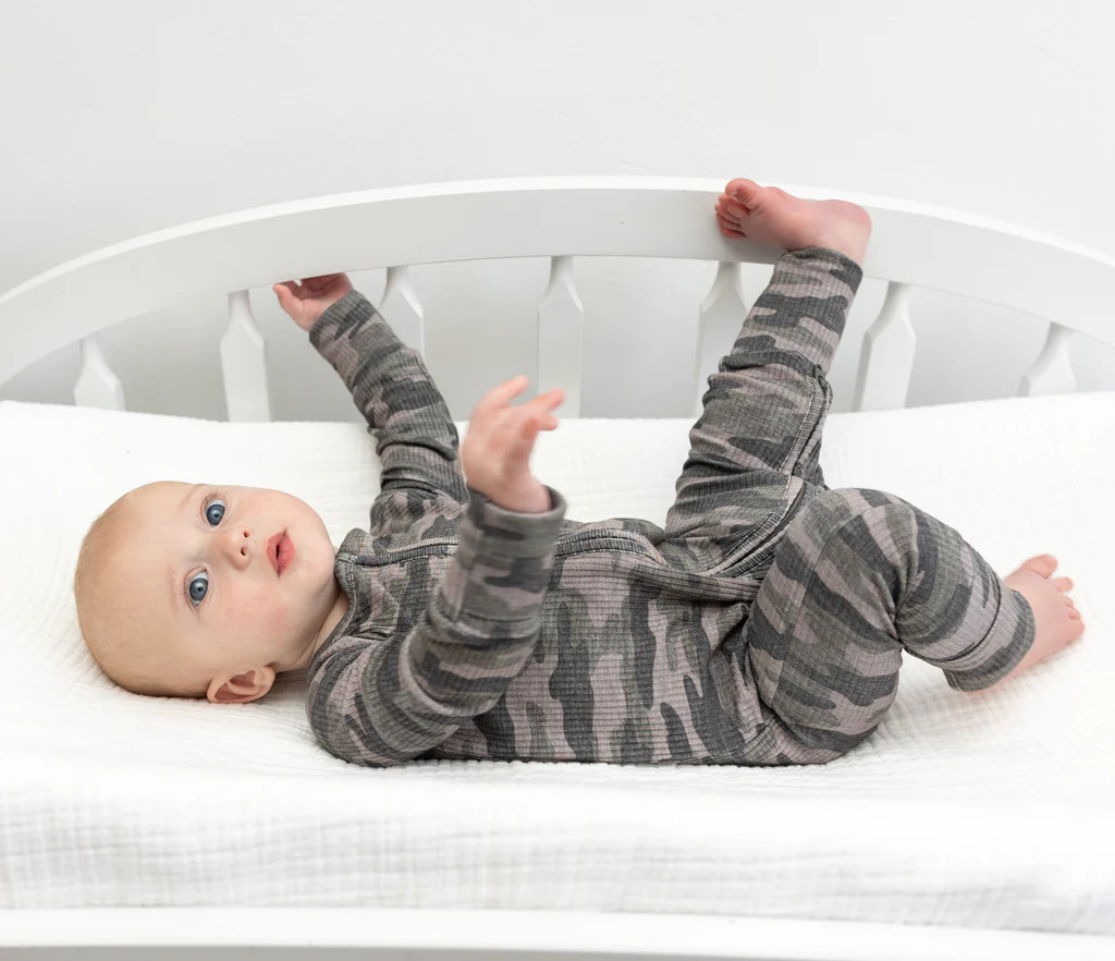 ZIP ROMPER - Chris Camo Ribbed | millie + roo