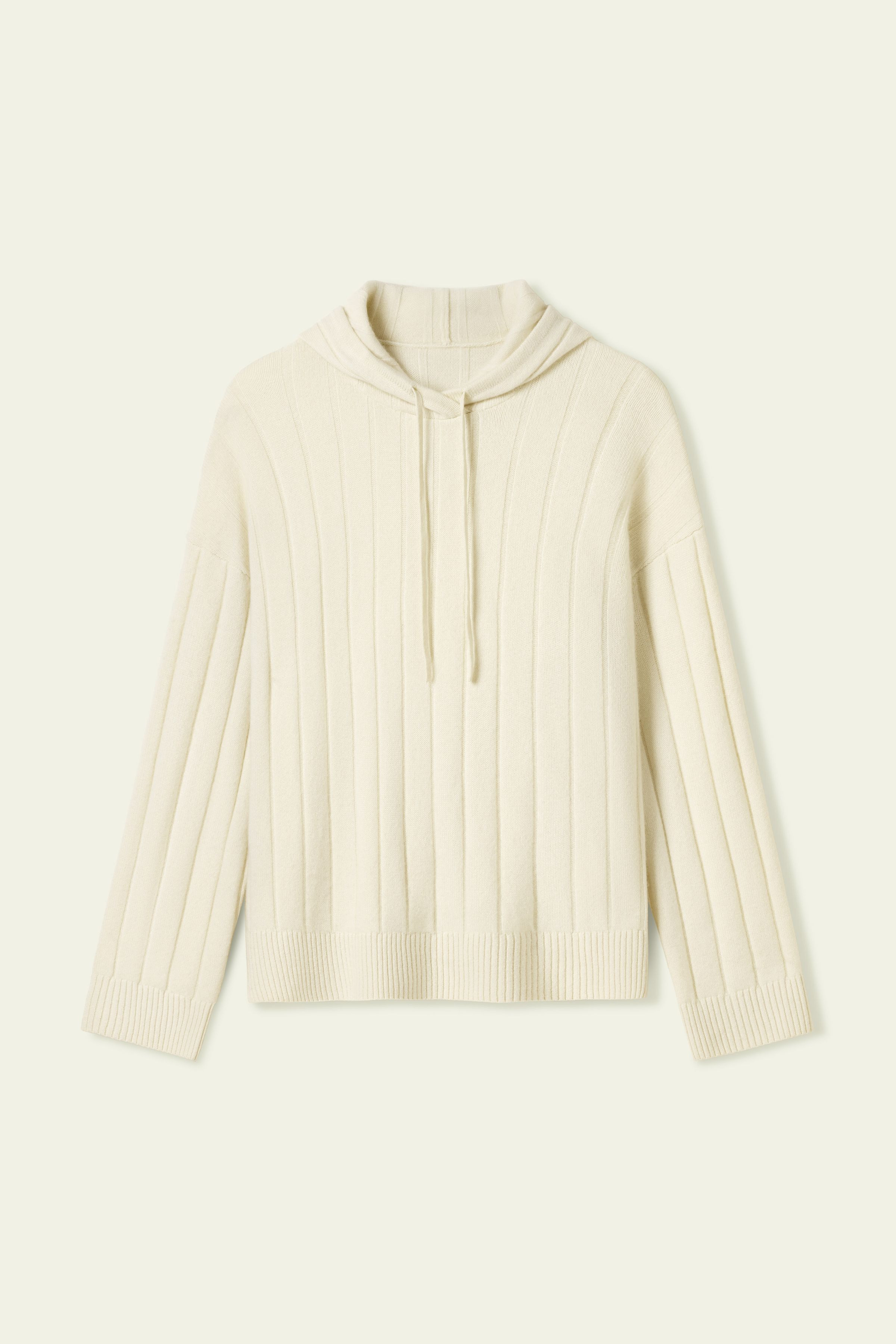 Ribbed Hooded Knit Top | LilySilk