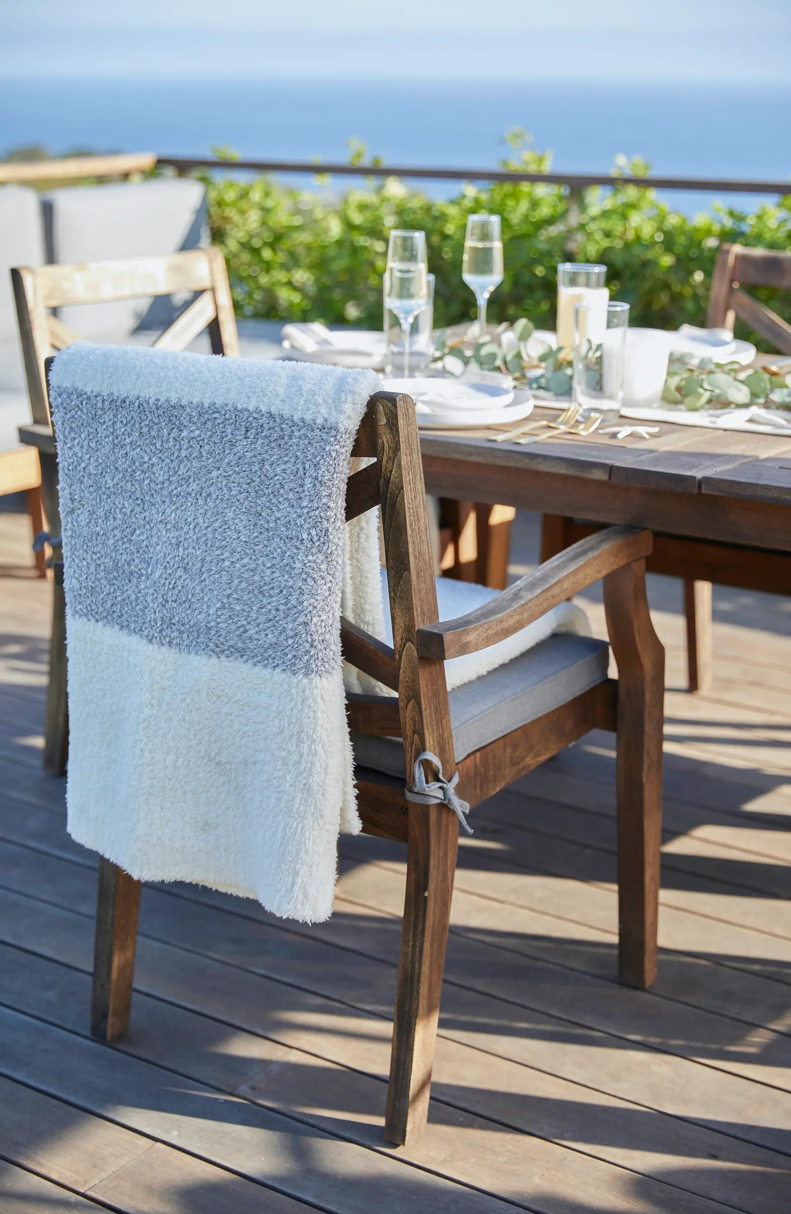 Barefoot Dreams Luxe Heathered Stripe Throw Blanket | Nordstrom Rack