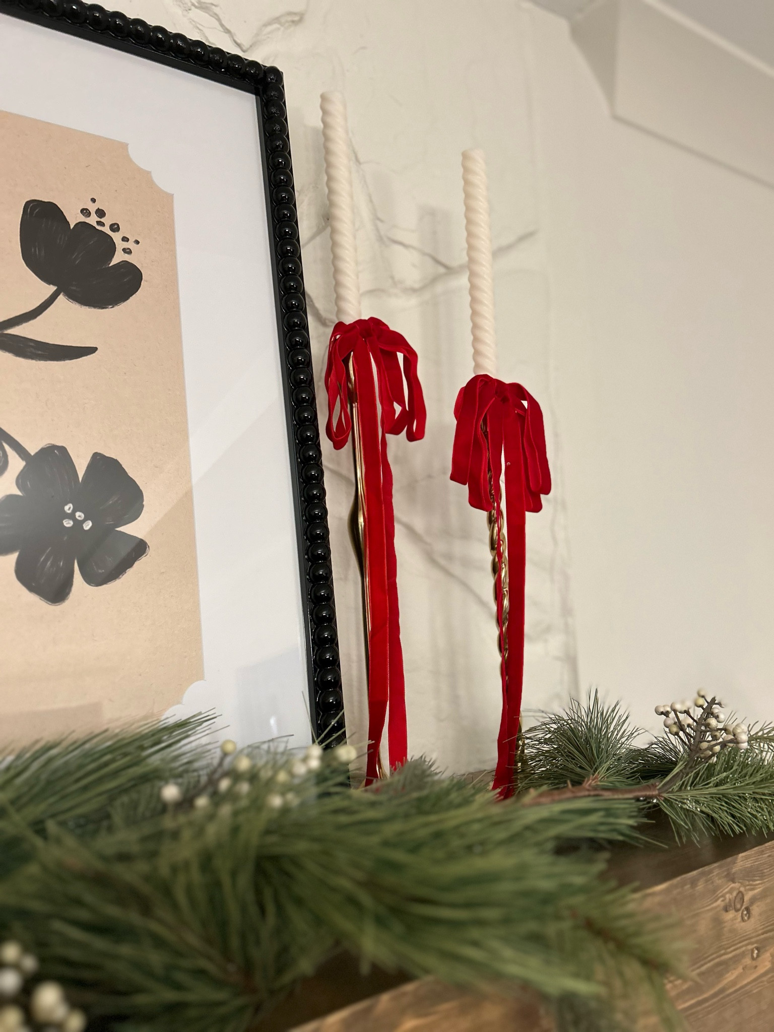 Christmas bows on candlesticks 



#LTKHoliday #LTKGiftGuide #LTKHome