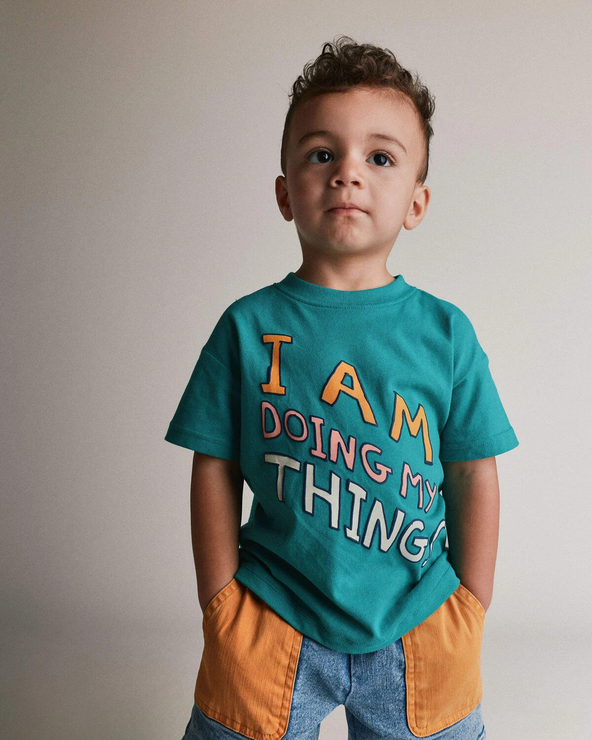 Toddler 'I Am Doing My Things' Relaxed  Graphic Tee - Teal - Otter Avenue | Carter's | Carter's Inc