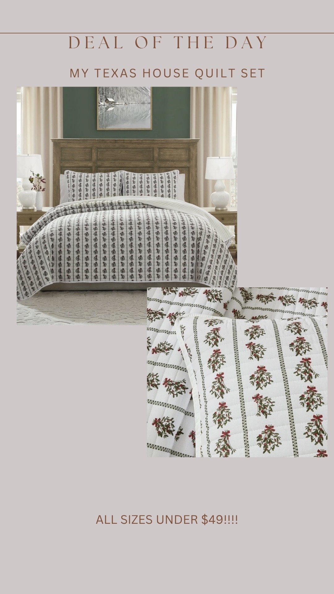 What in the world! My Texas house just launched the cutest quilt set and the price is SO good! Will sellout 

#LTKSeasonal #LTKHome #LTKHoliday