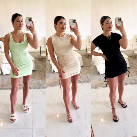 These cute summer dresses are all $30!

They run TTS and 2 of them have adjustability with a little drawstring on the sides. The materials are lightweight, but a thick-enough ribbed fabric to not be see-through.

Summer dress, vacation outfit, Amazon finds, Amazon fashion, ribbed dress, short dress, summer style, spring dress, simple dress, casual outfits, petite style, petite outfits, affordable outfits. 

#LTKSeasonal #LTKunder50 #LTKFind
