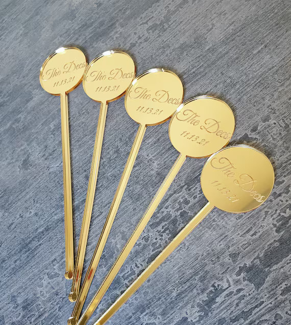 Wedding Drink Stirrers Family Logo Wedding Party Decoration - Etsy | Etsy (US)