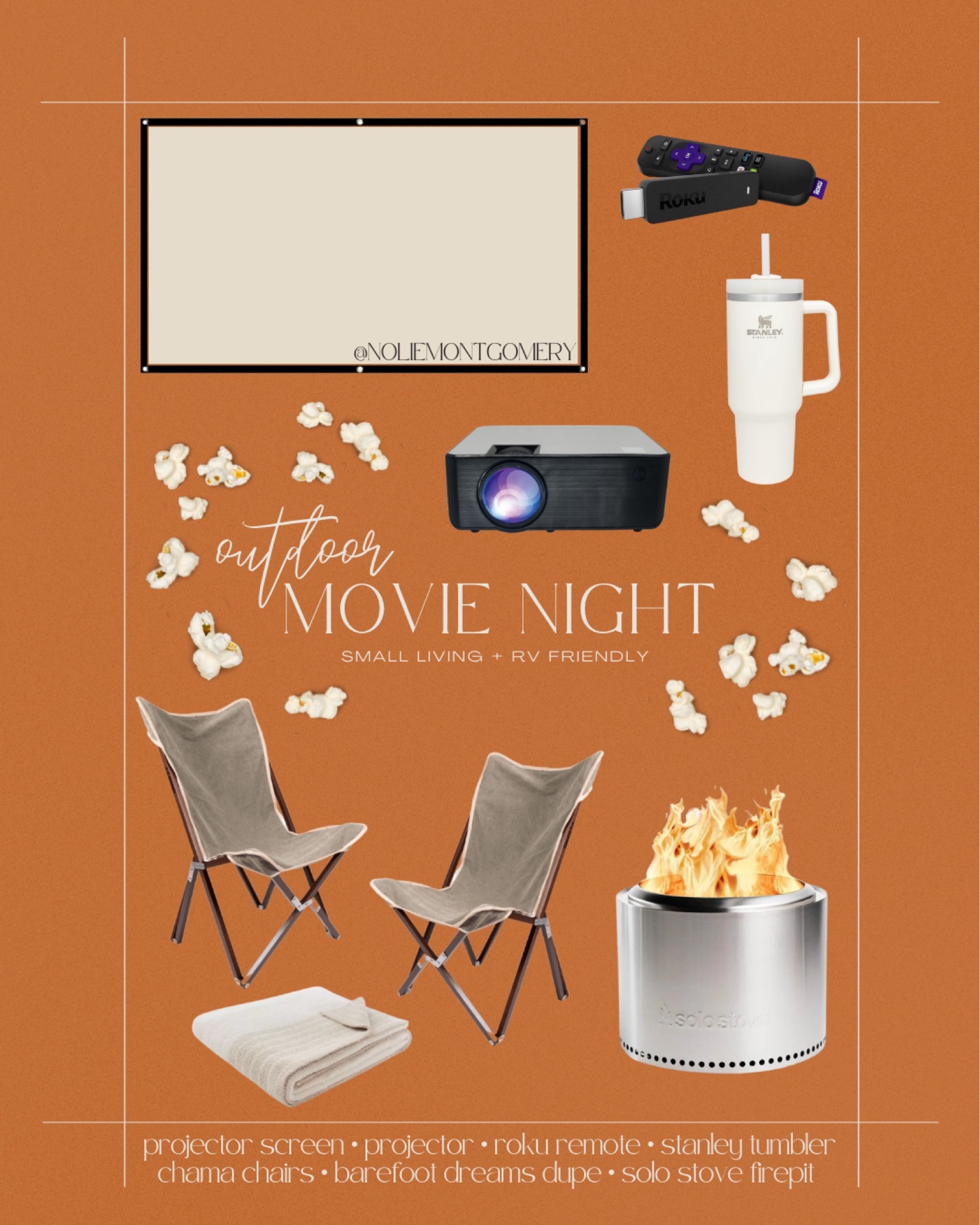 I spy some Halloween movie nights in our future! 🎥🍂🕷🔮 Here’s our RV friendly outdoor movie night setup. We love this low-budget projector that includes a Roku remote, making it easy to sync all your streaming channels! 🙌🏼 Also threw in our favorite blanket, a Barefoot Dreams dupe that is under $30. 

#rvlife #rvlifestyle #fifthwheel #halloween #fall #smallliving 

#LTKtravel #LTKHalloween #LTKSeasonal