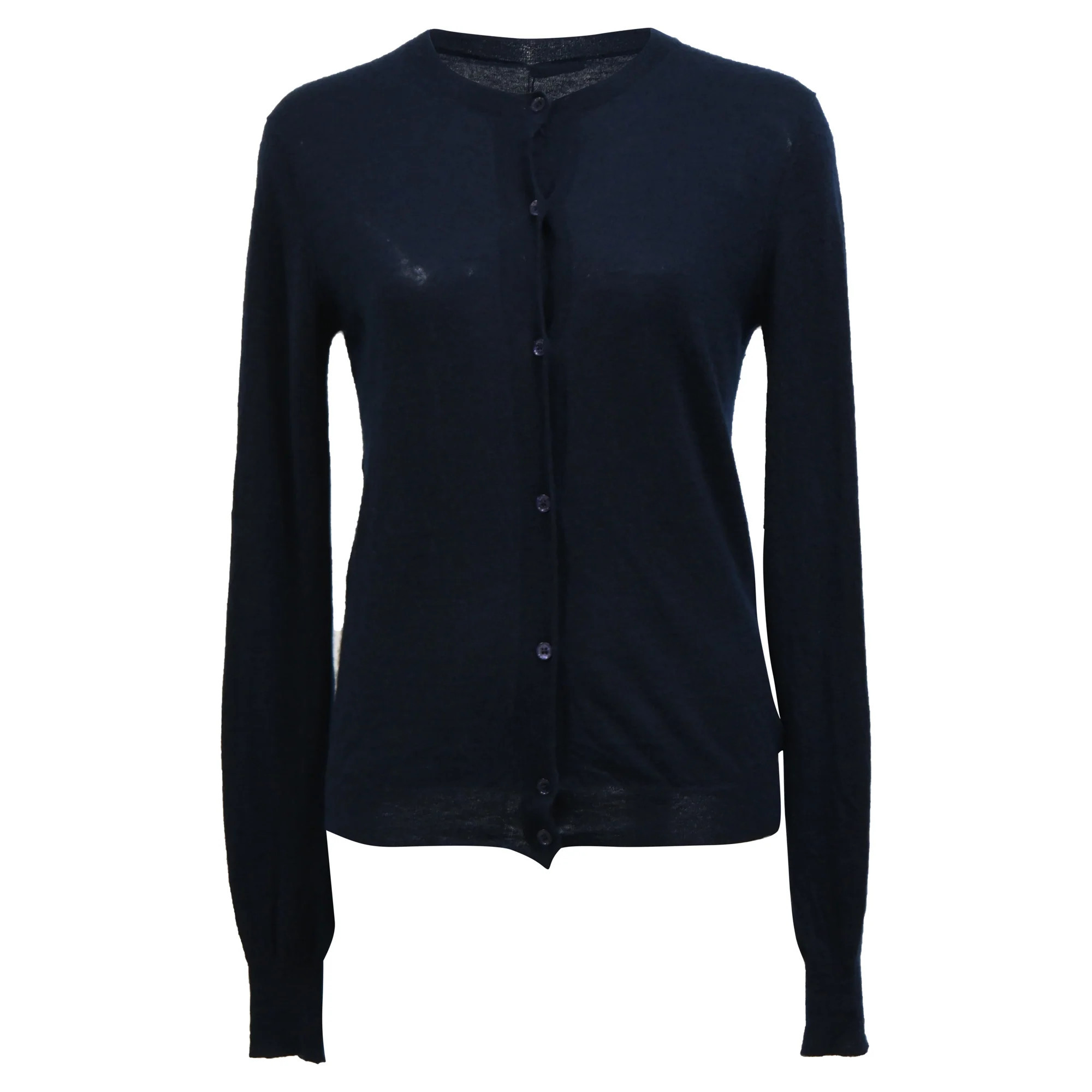 Joseph Buttoned Cardigan in Navy Blue Cashmere | Shop Simon