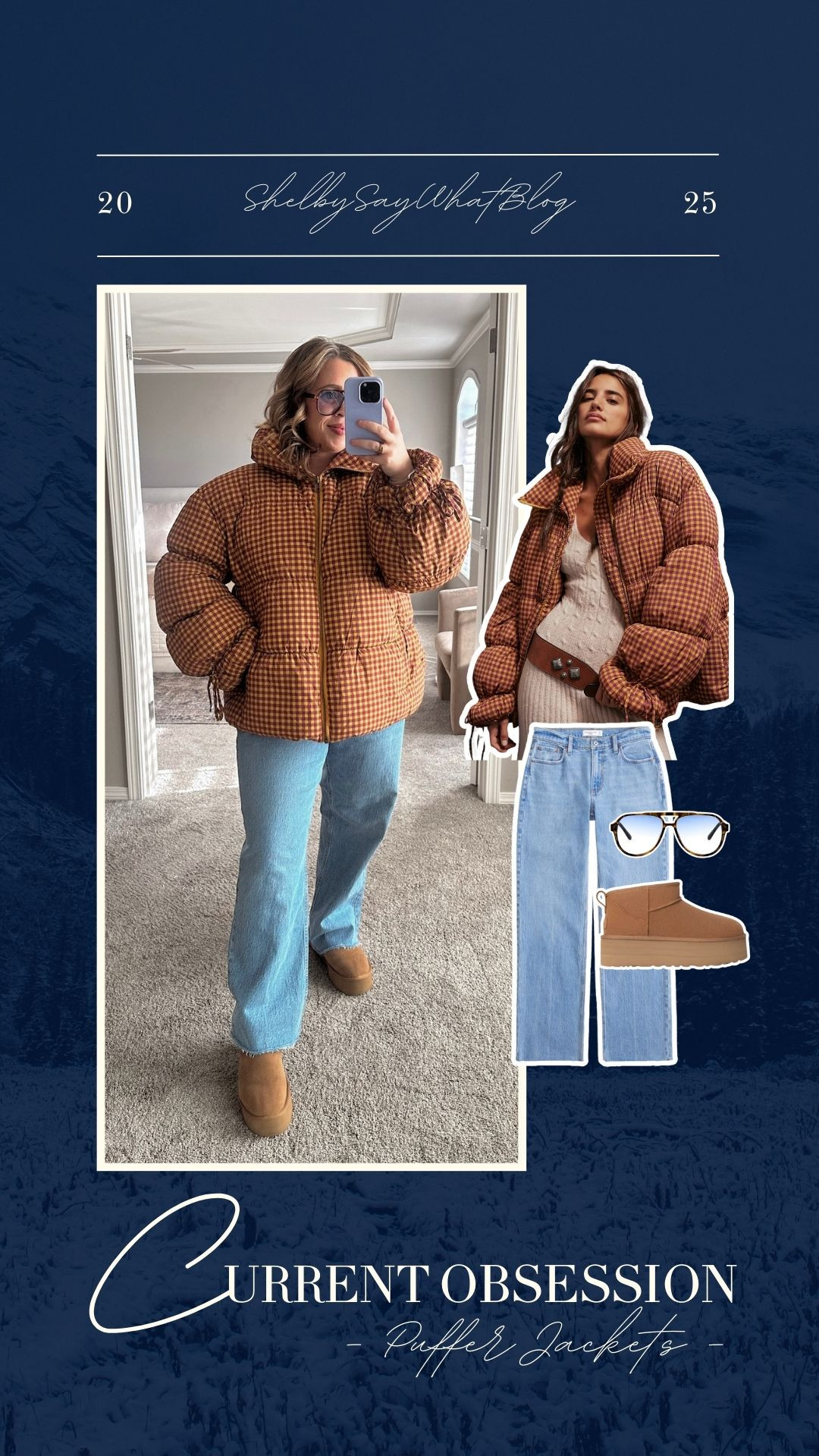 Midsize Winter Outfit! Free People Puffer Jacket and Baggy Jeans. The Jacket comes in 3 unique prints and is totally worth the splurge!!  

 #LTKMidsize #LTKFindsUnder100 #LTKStyleTip