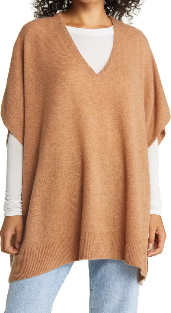 V-Neck Wool & Cashmere Poncho | Nordstrom