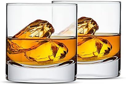 LUXU Crystal Whiskey Glasses, 13oz Heavy Base Old Fashioned Rocks Glasses - Lowball Bar Glasses f... | Amazon (US)