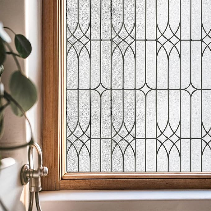 ADD.HERES Window Privacy Film, Stained Glass Decorative Static Cling, Removable Sun Blocking Viny... | Amazon (US)
