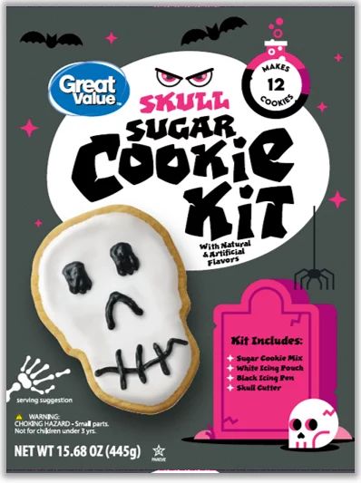 Great Value Skull Sugar Cookie Baking Kit, 15.6 oz - Walmart.com | Walmart (US)