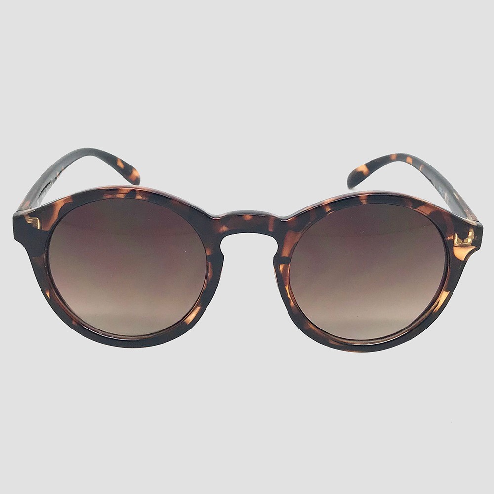 Women's Round Sunglasses - A New Day Brown/Leopard Print | Target