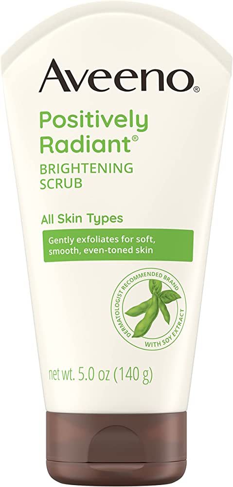 Aveeno Positively Radiant Skin Brightening Exfoliating Daily Facial Scrub, Moisture-Rich Soy Extr... | Amazon (US)