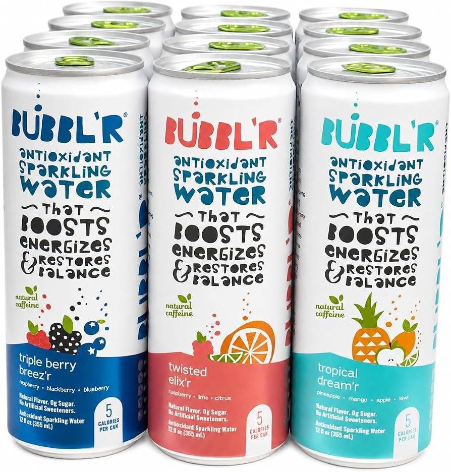 Antioxidant Sparkling Water - Triple Berry Breez'r, Tropical Dream'r, Twisted Elix'r - Variety Pa... | Amazon (US)