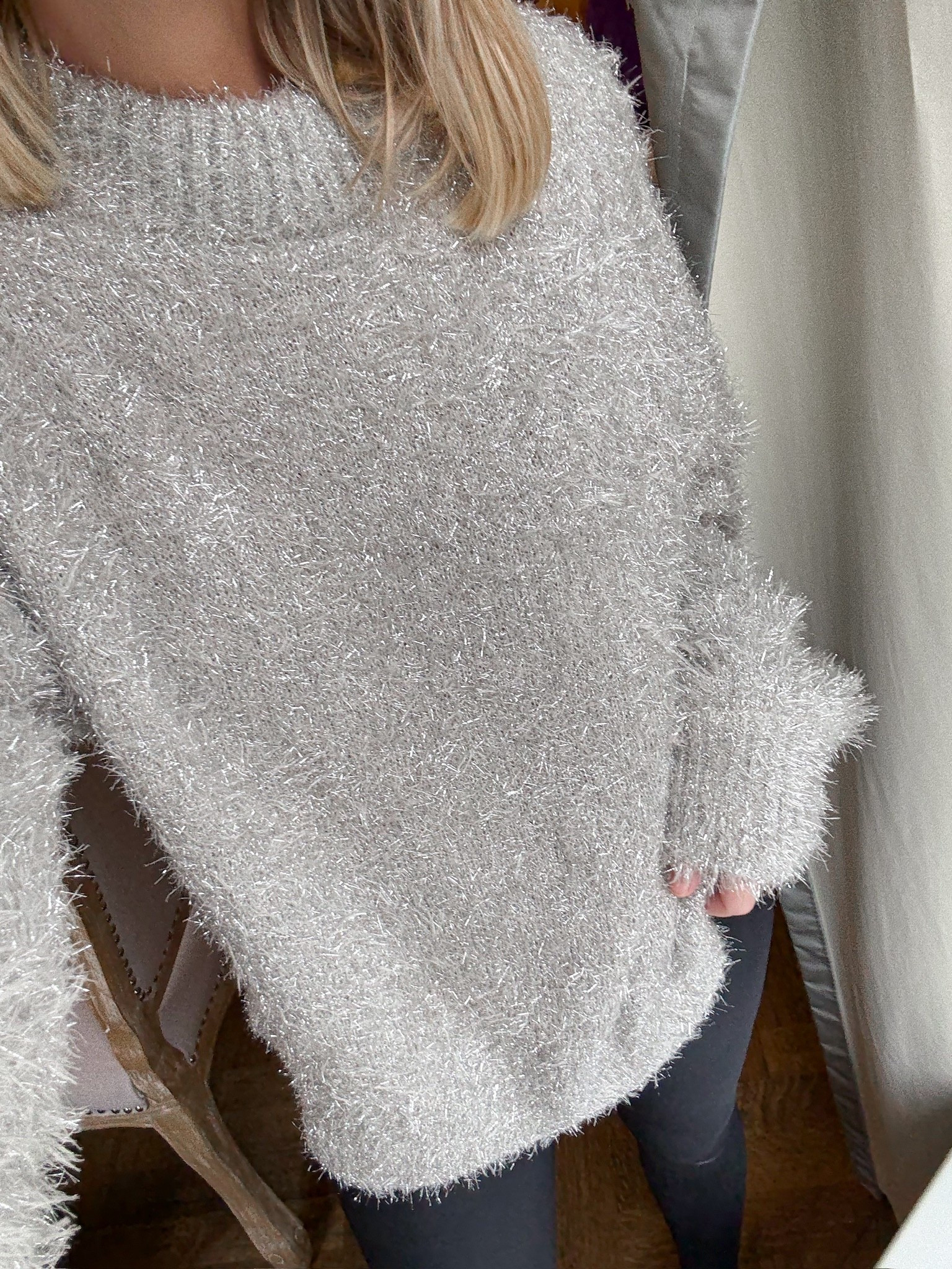 Absolutely loving this adorable tinsel knit tunic sweater from Walmart! Wearing a size small and it’s perfect! Not itchy at all! 

#LTKFindsUnder50 #LTKootd #LTKTravel