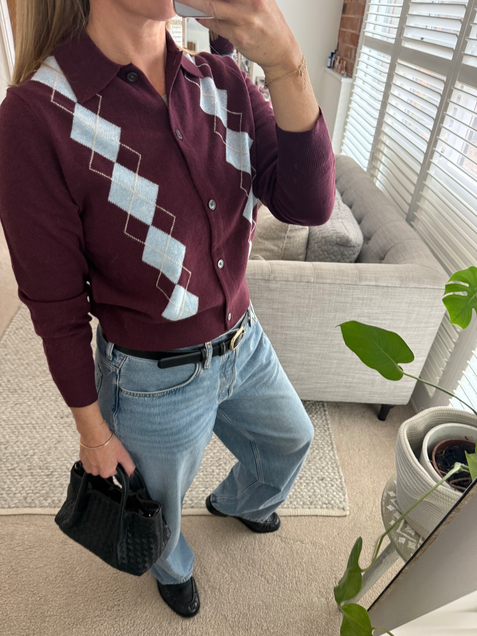 Argyle cardigan. Khaite dupe. 

#LTKwinter #LTKuk #LTKautumn