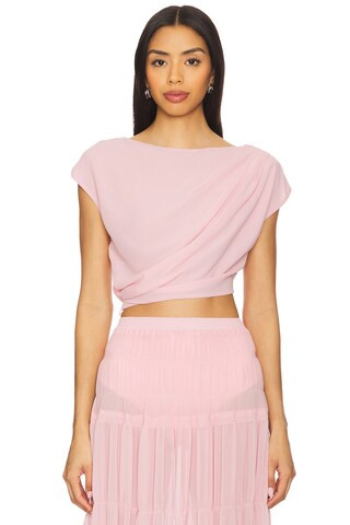 Camila Coelho Yara Crop Top in Baby Pink from Revolve.com | Revolve Clothing (Global)
