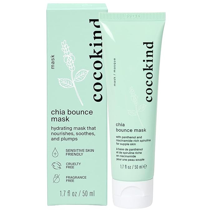 Cocokind Chia Bounce Mask, Hydrating Face Mask, Overnight Face Mask and Gel Moisturizer, With Chi... | Amazon (US)